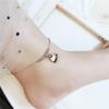 Rose Gold Titanium Cat Anklet - Korean Style Simple Fashion