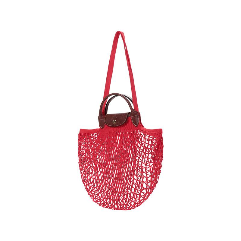 Longchamp Le Pliage Filet Mode Canvas Tragetasche Damen Tragetasche Rot 10121HVH548