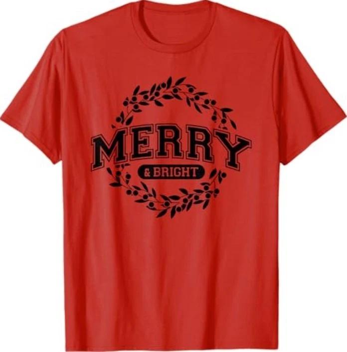 Moody and Uptight Merry and Xmas Bright Matching Couple T-Shirt S