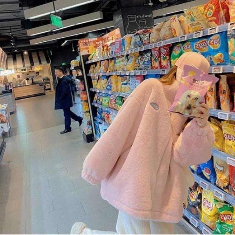 

Новая куртка из овечьей шерсти женская имитация кроличьего меха модная женская одежда теплая хлопковая утолщенная тело свободное 2XL