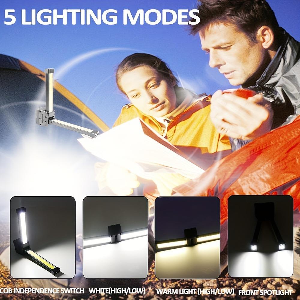 New Strong Light Torch Outdoor Multifunctional Camping Lighting Torch Auto Repair Work Light Folding Light