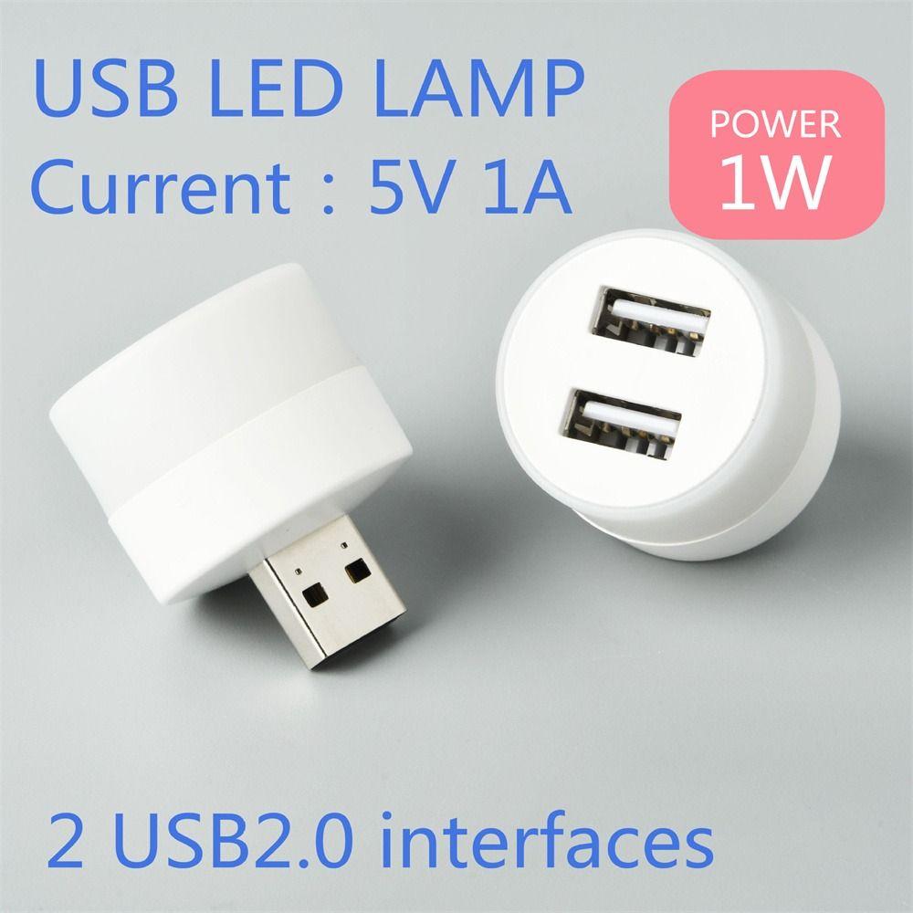 

Night Light Reading Light USB Plug Lamp LED Eye Protection with USB Ports Mobile Power Charging