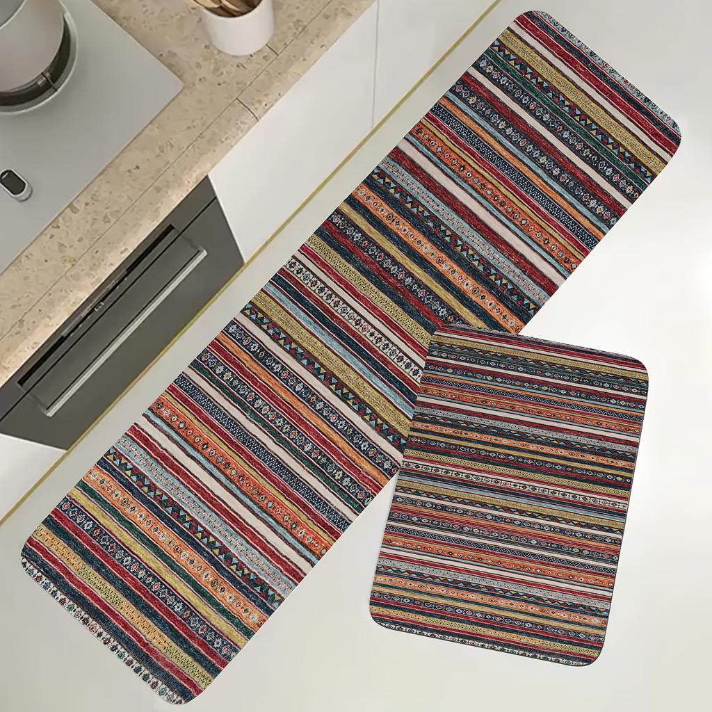 1ks kuchyňské koberce proti únavě, Bohemian Print Voděodolná protiskluzová tlustá polstrovaná kuchyňská podložka Heavy Duty Comfort Stojací podložka do kuchyně