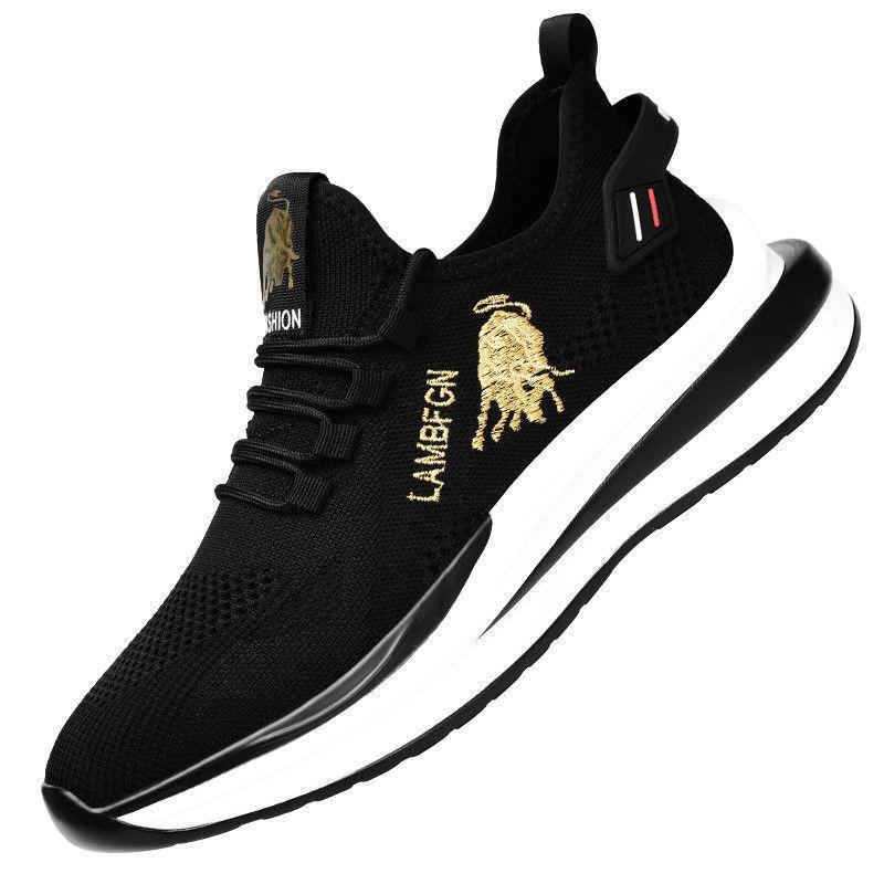 Jesienne nowe męskie buty sportowe Flyweave oddychające buty do biegania na co dzień powierzchnia z siatki wygodne uniwersalne buty do biegania