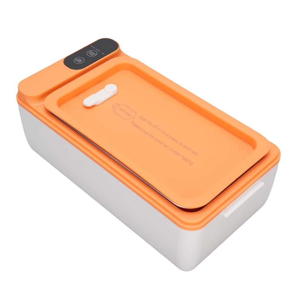 Trådløs elektrisk matboks 40W Oppvarmet matboks 1L 304 Rustfritt stål Bærbar matvarmer Batteridrevet for reise