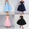Elegant Off Shoulder A Line Dress With High Waist For Casual And Daily Wear