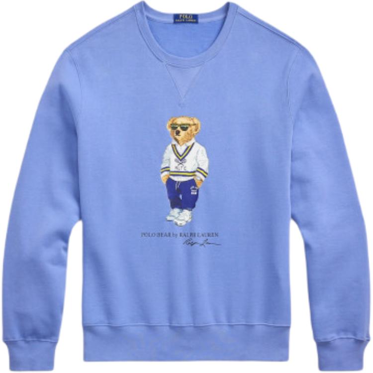 

Мужской свитшот Polo Ralph Lauren Bear с круглым вырезом, спущенным плечом и длинным рукавом, светло-голубой 710973145-001 2XL
