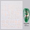 3D Nail Art Sticker Christmas Sticker Nail Rose Gold Glitter Snowflake Applique Nail Manicure Winter