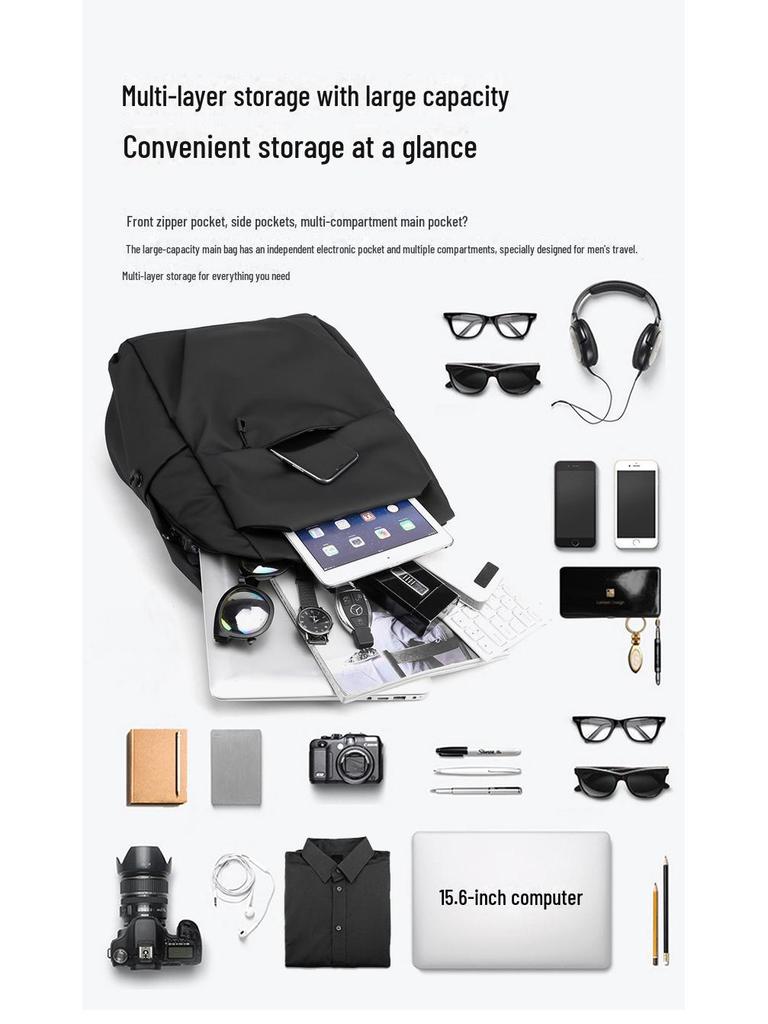 Men's Versatile Backpack: Modern Style, Multifunctional for College and Outdoor Use