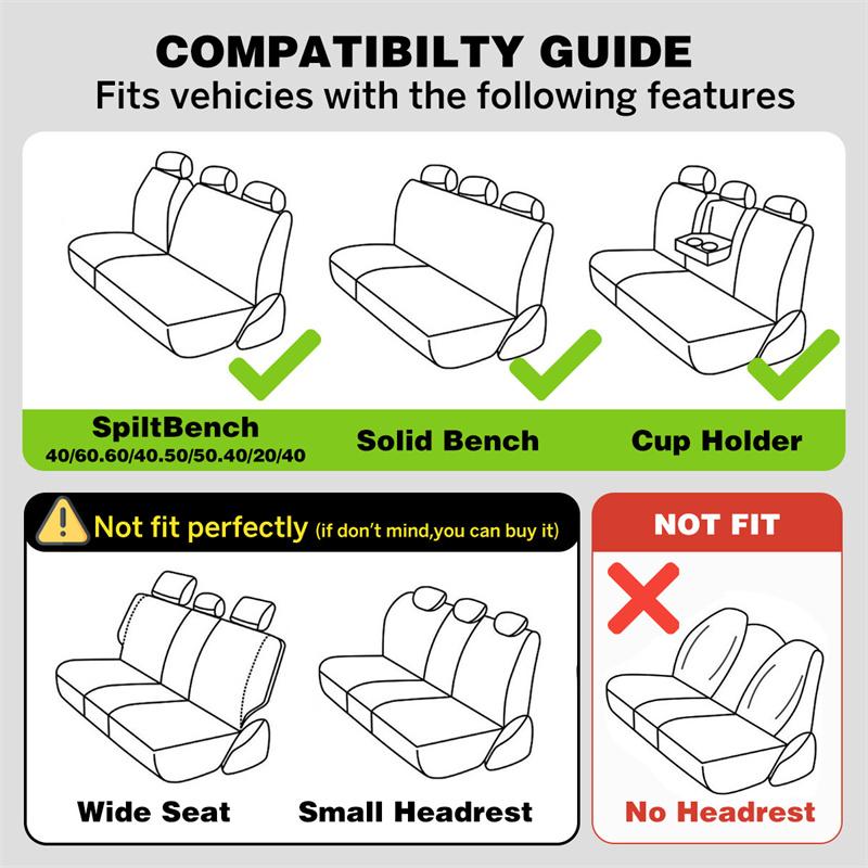 Car Seat Cover Full Set Cloth Universal Polyester Breathable Washable Suitable For Car Truck Van Suv Car Accessories