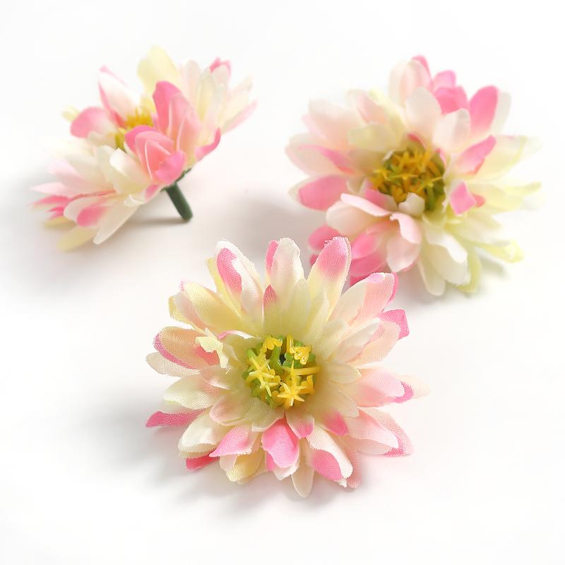 5/10Pcs 6cm Artificial Silk Flower Head Luxury Home Room Decor Halloween Christmas Decor DIY Garden Gift Accessory Wedding Decor