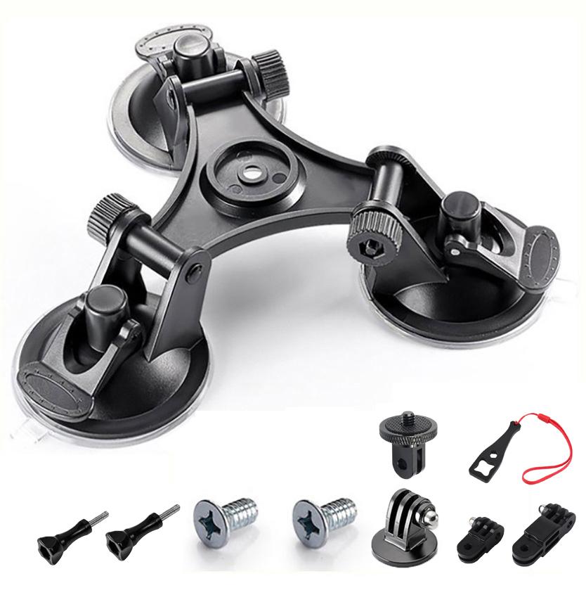 Suction Cup Mount Car Mount for Gopro Hero 13 12 11 10 9 8 7 AKASO DJI OSMO Action 3 4 Camera Insta360 X4 X3 Accessories