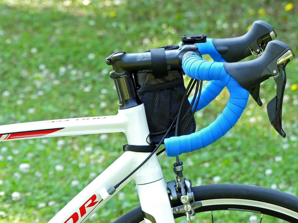 POTA BIKE Stem Side Pouch Bicycle Handle Pouch/Drink Holder (Black)