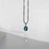 Elegant Glacier Blue Water Drop Necklace for Women - Versatile, Exquisite, and High-End Clavicle Design