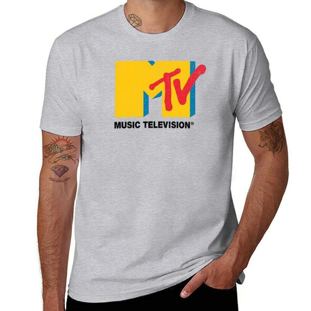 MTV T-Shirt Graphic Tee Shirt Funny Costumes Blouse Animal Prinfor Boys Slim Fit T Shirts for Men
