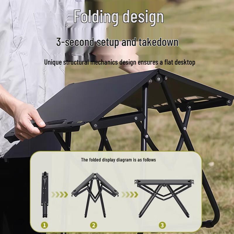 Huá Héng Zhēn Outdoor Portable Folding Camping Table and Chair