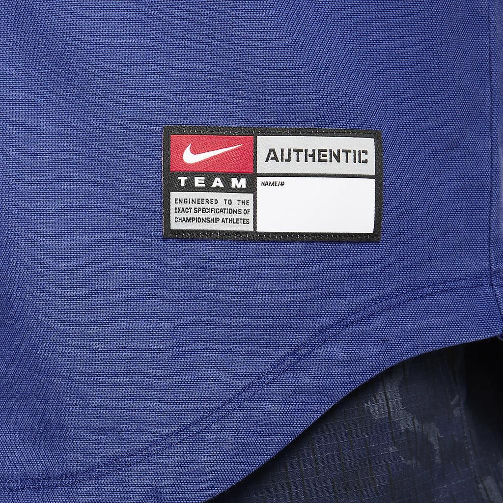 Nike SB Solid Color Single-Breasted Logo Embroidery Slim-Fit Straight-Cut Short-Sleeve Baseball Jacket Unisex Outerwear Blue DQ6283-455