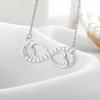 Huitan Heart Infinity Design Women Pendant Necklace Inlaid Bright CZ Aesthetic Wedding Accessories Party Elegant Female JewelryGood product