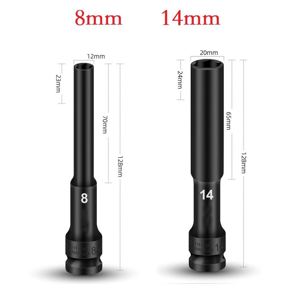 Heavy Duty 1/2 inch Drive Socket Set Extended Reach and Thin wall Design