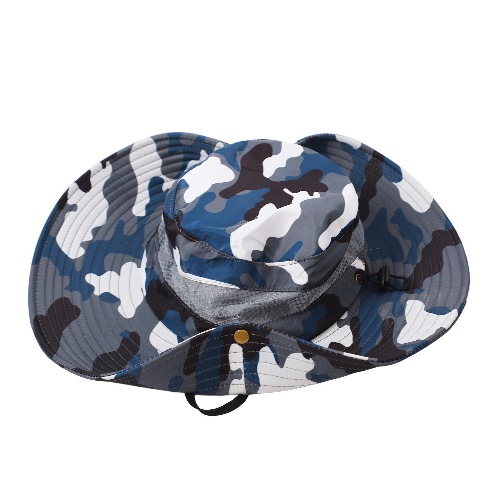 

Шляпа от солнца на открытом воздухе с широкими полями Bonnie Hat для мужчин и женщин, для альпинизма, рыбалки, пешего туризма, камуфляжного синего цвета