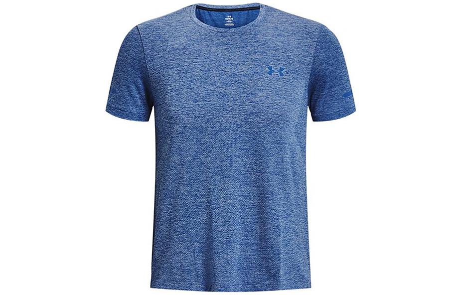 Under Armour T Shirts Men s Blue Crew Neck Moderate Straight Fit 1375692-471 M