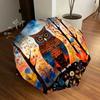 1pc Owl Forest Automatic Folding Umbrella, Heavy Duty 8 Rib Iron Frame,  Suitable for Travel, Daily Use, Birthday, Decor Gift  09