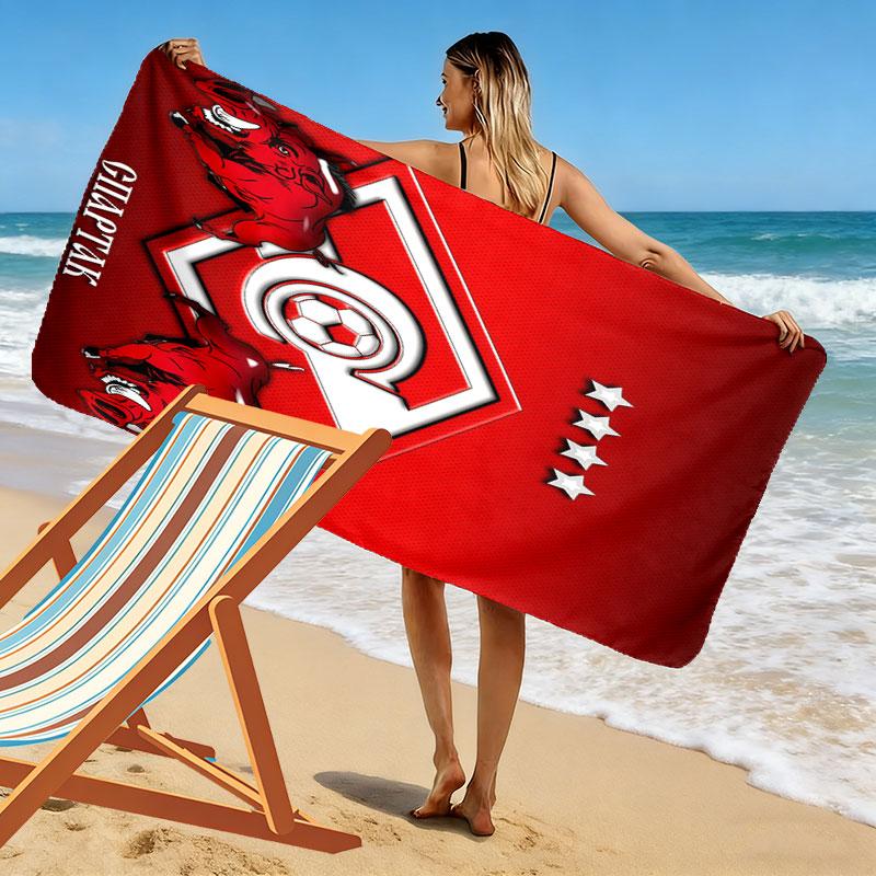 Spartak Moscow Force  Print Beach Towel, Large Soft Quick Dry Towel for Beach Camping Swimming