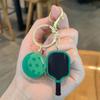 Creative Pickleball Racket Metal Keychain Colorful Hollow Golf Ball Keychains Dink Ball Fans Party Gift Bag Pendant
