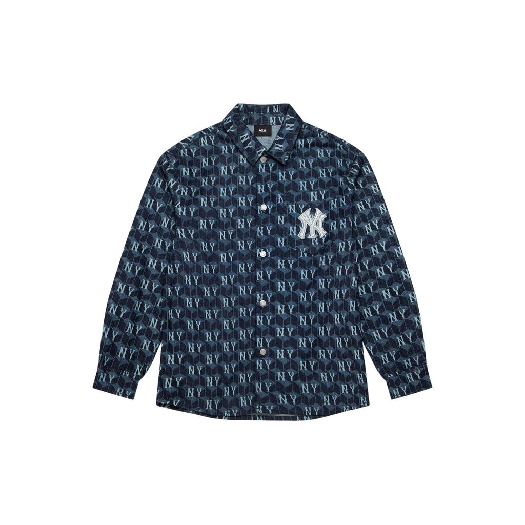 MLB New York Yankees Denim Jacket Unisex Dark Marine Blue 3ADRM0734-50NYD