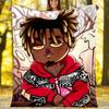 Juice WRLD printed throw blanket—soft,warm;versatile blanket for all seasons—perfect as &air-conditioning throw,nap blanket