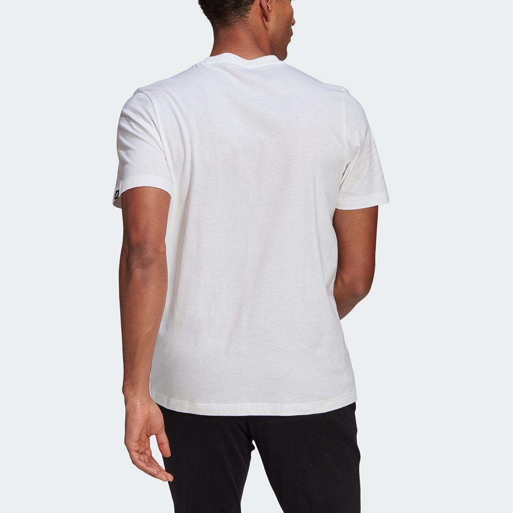 Adidas T Shirts Men's White Crew Neck Moderate Straight Fit GL2398