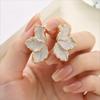 Fashion Maple Leaf Drip Oil Flower Earrings Sweet Temperament Light Luxury Colorful Petal Dangle Earrings for Women