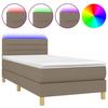 Maison Exclusive - Sommier à lattes de lit avec matelas LED Taupe 80x200 cm Tissu
