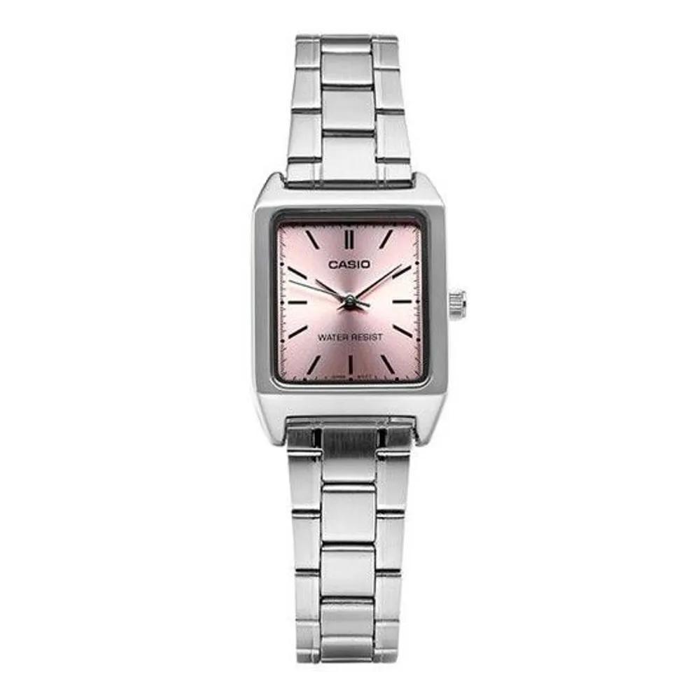 MUST IT_Women s Analog Square Metal Wristwatch (LTP V007D 4EUDF)