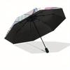 Little Twin Stars,Sanrio Characters Automatic opening and closing folding umbrella with 8 rib frame and compact travel design,perfect for