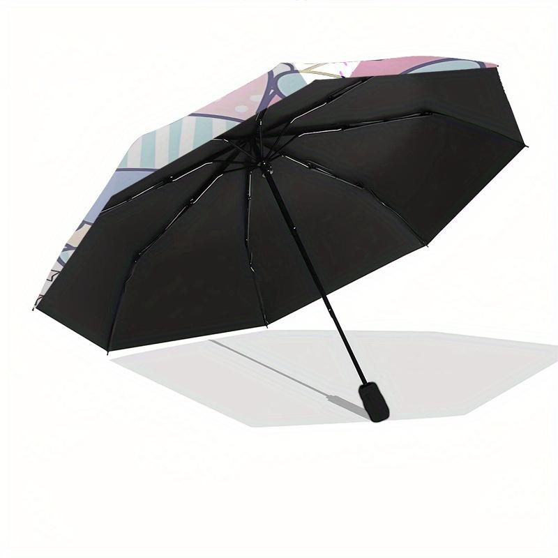 Little Twin Stars,Sanrio Characters Automatic opening and closing folding umbrella with 8 rib frame and compact travel design,perfect for