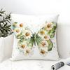 Beautiful Unique Floral And Butterfly Pillow Case Linen Pillow Case Sofa Home Decor Cushion Cover Cushion Cove