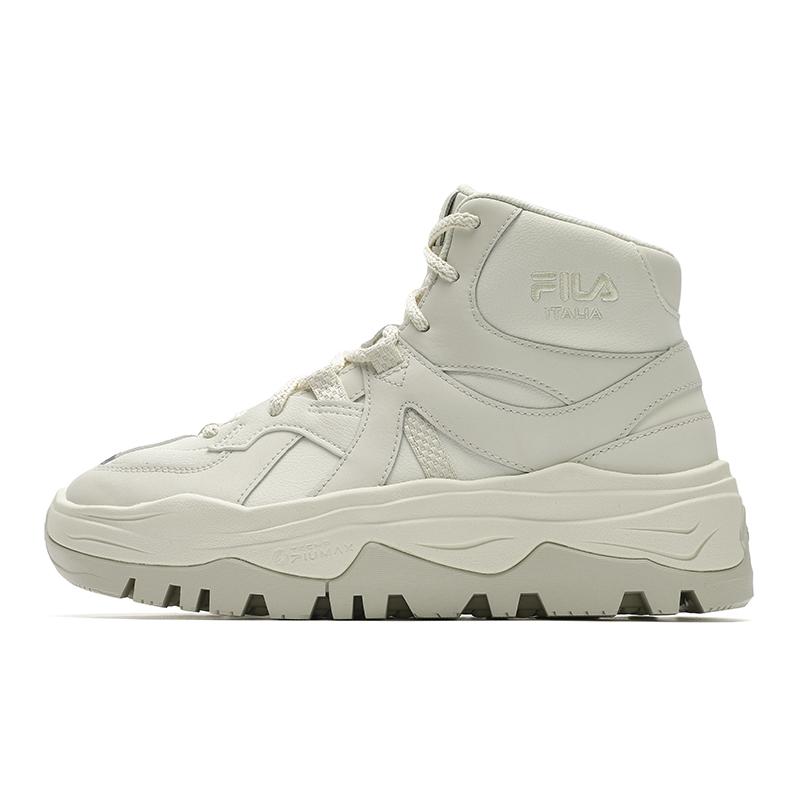 FILA Women s Akami Asparagus White Mid-Top Retro Casual Sneakers F12W441113FGW 38