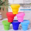 170 Platinum Folding Silica Gel Cup Candy Color Design Shrink Outdoor Use Drinking Glass Lightweight to Carry and Storage