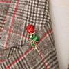 Red Rose Flower For Men Leaves Badges Pin Backpack Decoration Korean Enamel Pin Women Rose Brooches