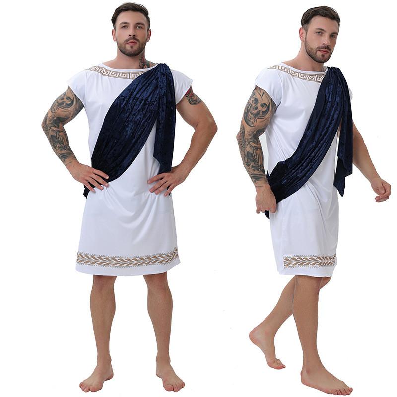 Halloween Roman King Costume For Women Cosplay Medieval Greek Warrior Dress For Stage Performance