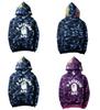 Shark Head 3d Print Hoodie With Camouflage Pattern For Casual Youth Fashion