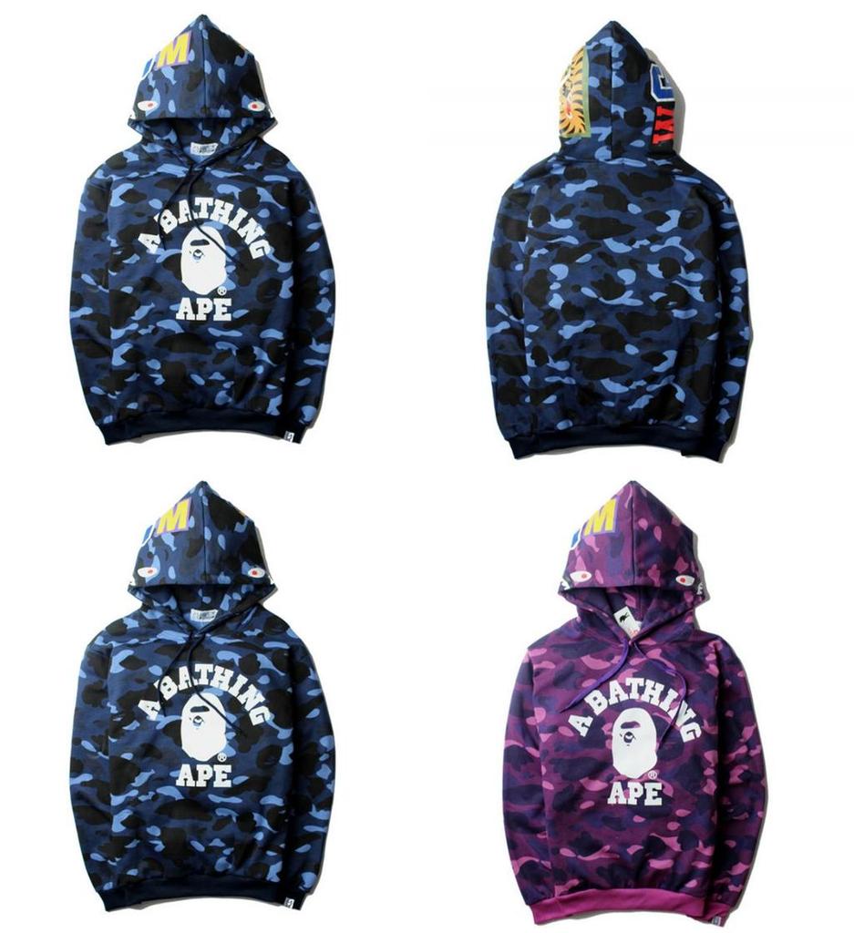 Shark Head 3d Print Hoodie With Camouflage Pattern For Casual Youth Fashion