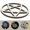 Energy Stone Stand Wooden Altar Tile Tiles Desktop Decoration Vintage Adornment Sacrifice Supply Retro Style Decors Pentagon