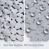 Non-Slip Pebble Bathtub Mat Machine Washable Eco PVC Bathroom Mat With Drain Holes Suction Cups Deep Foot Massage Shower Mat