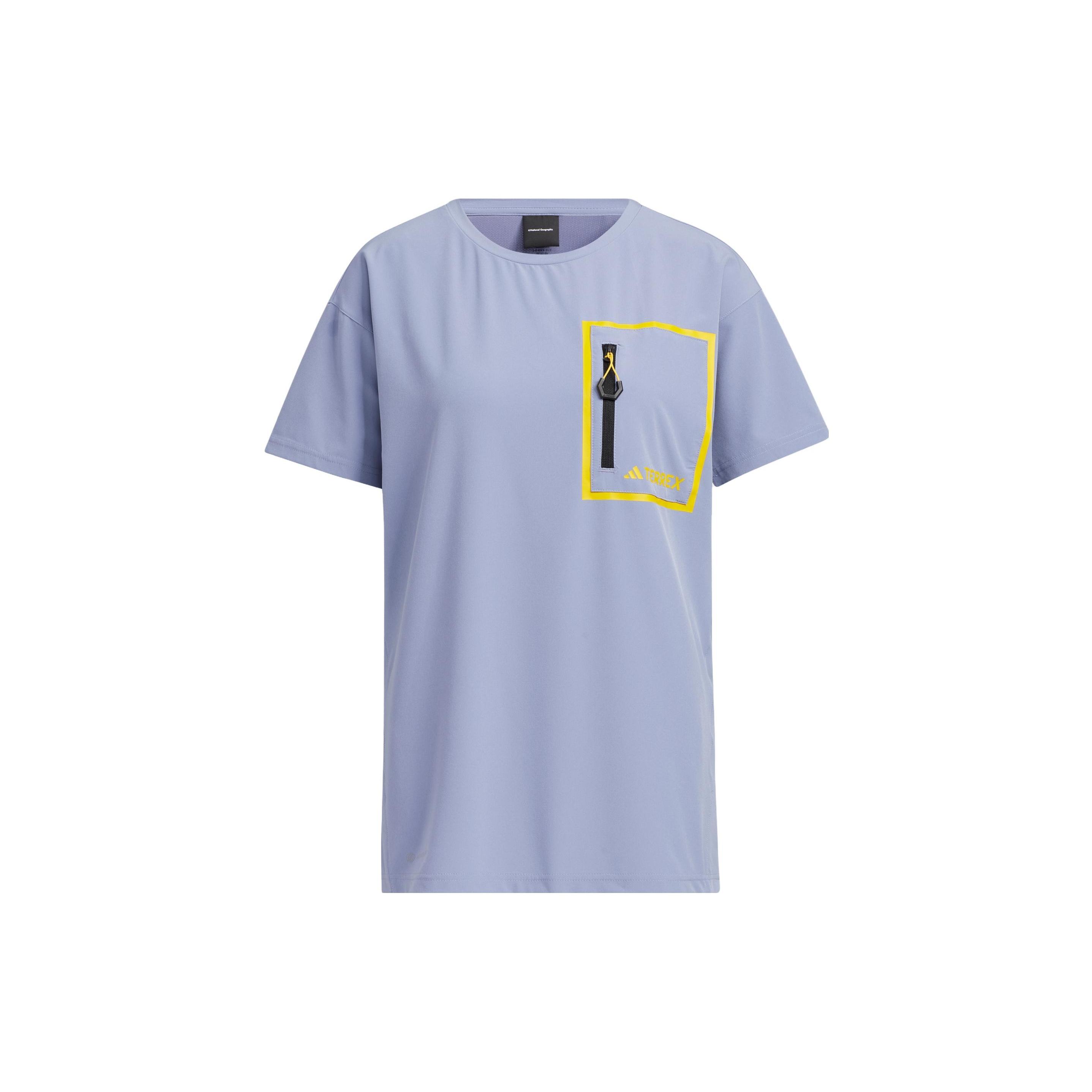 (WMNS) adidas National Geographic T-Shirt Asia Sizing  Purple Yellow  Women s IC1996 XS