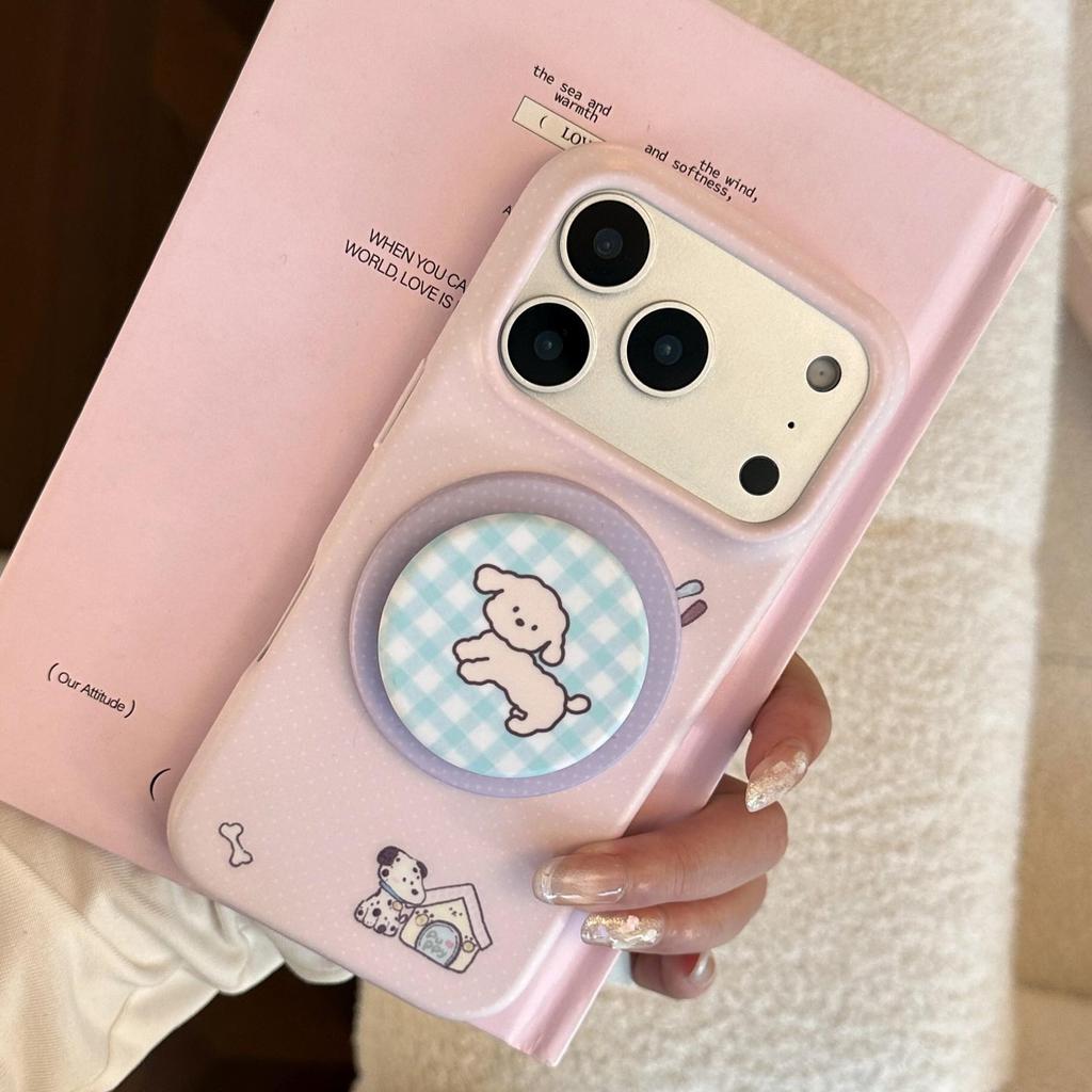 Cute Puppy Magnetic Phone Case for iPhone 16, iPhone 17, and iPhone 17 Pro Max