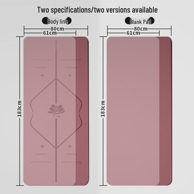 Fengshuttle Non-Slip Yoga Mat with Alignment Lines