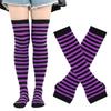 Gothic Y2K Lolita Fingerless Gloves for Halloween Costume Thigh High Boot Socks  for Women