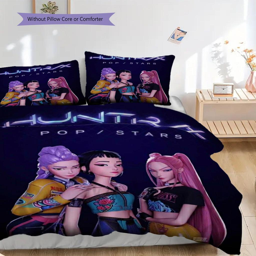 Vivid Purple Bedroom Set Threepiece Set 1 Duvet Cover 2 Pillowcase Without Core Soft And Comfortable Bedding Set Duvet Cover And Pillowcase